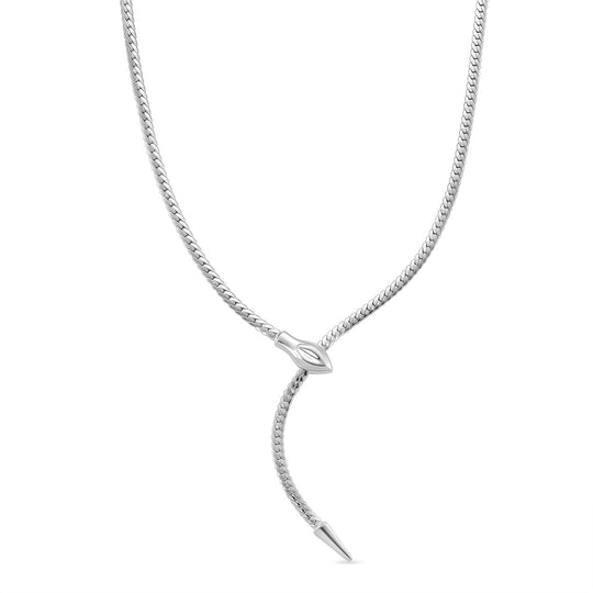 Verstellbares Schlangenketten Y-Collier, flexibel (ca. 60 cm - 69 cm), Goldfarben