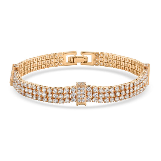 Weißer Zirkonia Armband ca. 19 cm Nickelfreies Messing 10.00 ct
