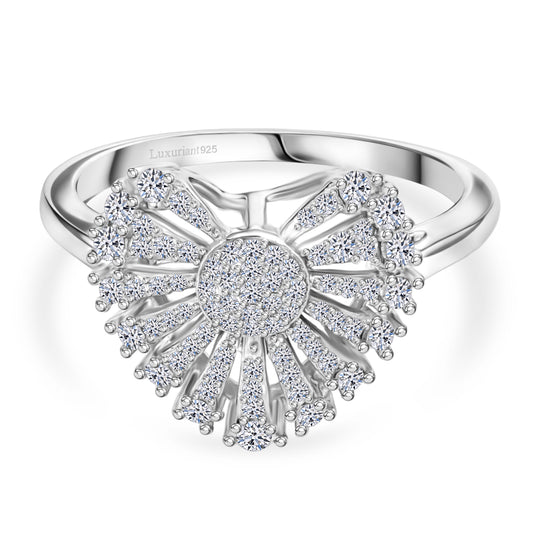 LUXURIANT DIAMOND - Lab Grown Diamant SI-GH SGL zertifiziert Ring 925 Silber rhodiniert (Größe 21.00) ca. 0.50 ct