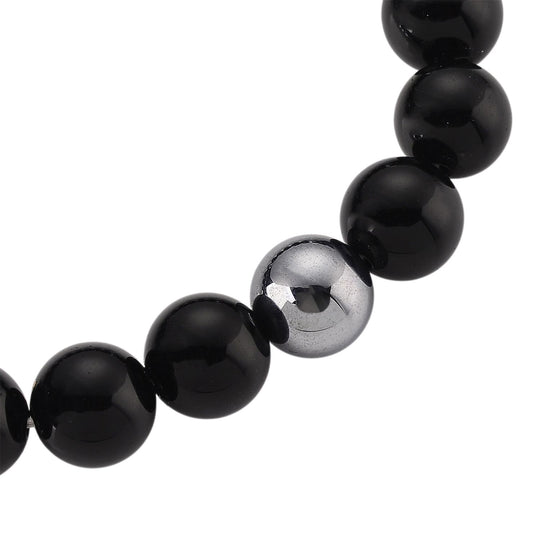 Terahertz, Schwarzer Obsidian Armband Flexibles (ca. 18 cm) ca. 125.00 ct