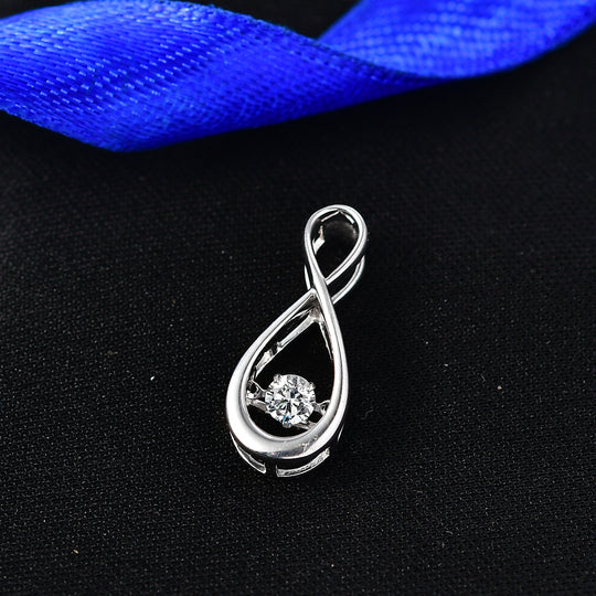 LUXURIANT DIAMOND - Lab Grown Diamant SI-GH Anhänger 925 Silber Rhodiniert (10-15 Werktage Lieferzeit) ca. 0.15 ct