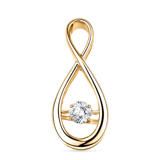 LUXURIANT DIAMOND - Lab Grown Diamant SI-GH Anhänger 925 Silber Rhodiniert (10-15 Werktage Lieferzeit) ca. 0.15 ct