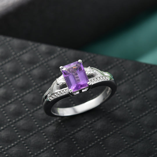 EVER TRUE Bolivianischer Amethyst Ring Nickelfreies Messing (Größe 18.00) ca. 1,50 ct