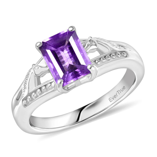 EVER TRUE Bolivianischer Amethyst Ring Nickelfreies Messing (Größe 18.00) ca. 1,50 ct