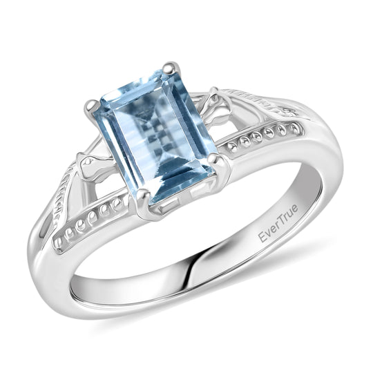 EVER TRUE Himmelblauer Topas Ring Nickelfreies Messing (Größe 21.00) ca. 1,88 ct
