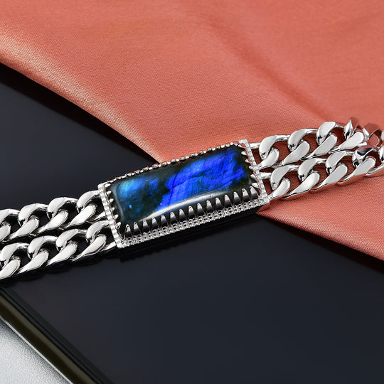 EVER TRUE Labradorit Armband ca. 20 cm Nickelfreies Messing ca. 26.60 ct