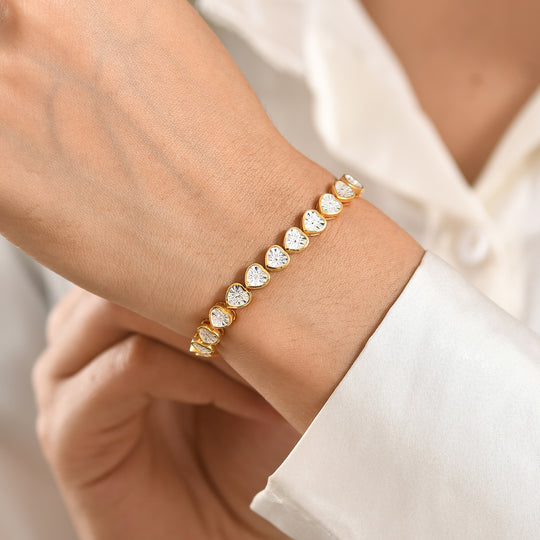 EVER TRUE Weißer Diamant Armband ca. 19 cm Nickelfreies Messing ca.