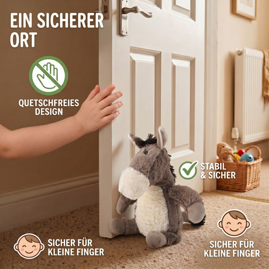 LIVMORE Pferd Türstopper, Polyester mit Sandfüllung, 1 kg, 25 x 18 x 17 cm, Braun