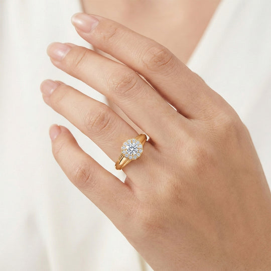 EVER TRUE Moissanit Ring Nickelfreies Messing (Größe 21.00) ca. 0,69 ct