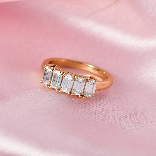 EVER TRUE Moissanit Ring Nickelfreies Messing (Größe 20.00) ca. 1,30 ct