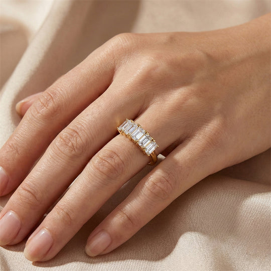 EVER TRUE Moissanit Ring Nickelfreies Messing (Größe 20.00) ca. 1,30 ct