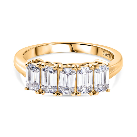 EVER TRUE Moissanit Ring Nickelfreies Messing (Größe 20.00) ca. 1,30 ct