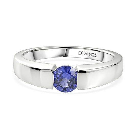 D'Joy Tansanit Ring 925 Silber 750 Gelb Vergoldet (Größe 20.00) ca. 0,50 ct