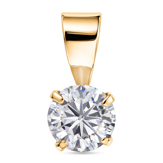 Moissanit Anhänger 925 Silber rosévergoldet ca. 0,50 ct