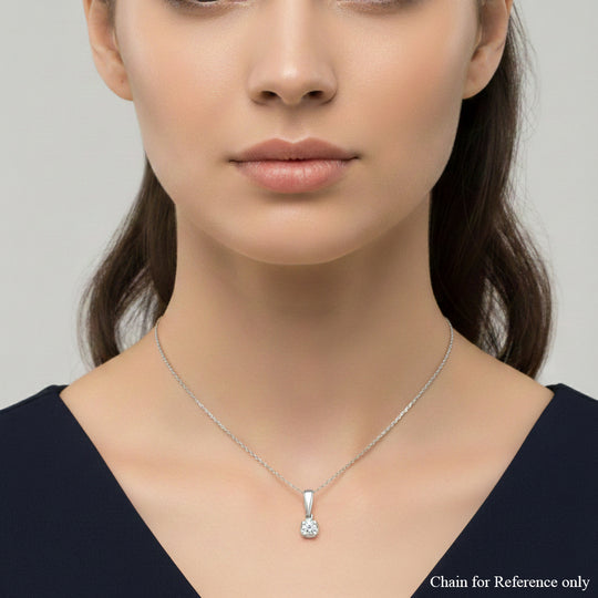 LUXURIANT DIAMOND - Lab Grown Diamant I2 Anhänger 925 Silber Rhodiniert ca. 0.20 ct