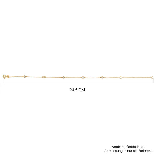 LUXURIANT DIAMOND - Lab Grown Diamant SI-GH Armband ca. 19 cm 925 Silber 750 Gelbgold vermeil ca. 0.25 ct