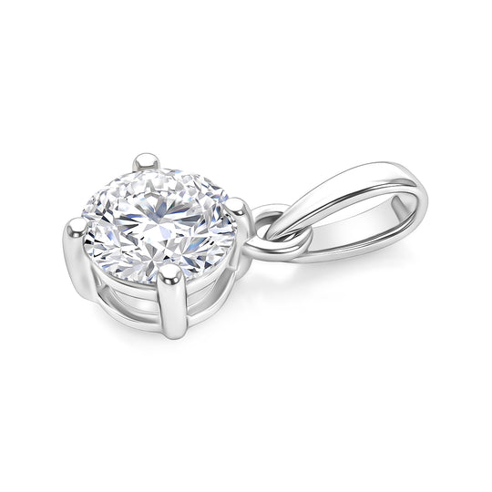 LUXURIANT SI-GH Labor Diamant Anhänger in 375 Weißgold - 0,50 ct.