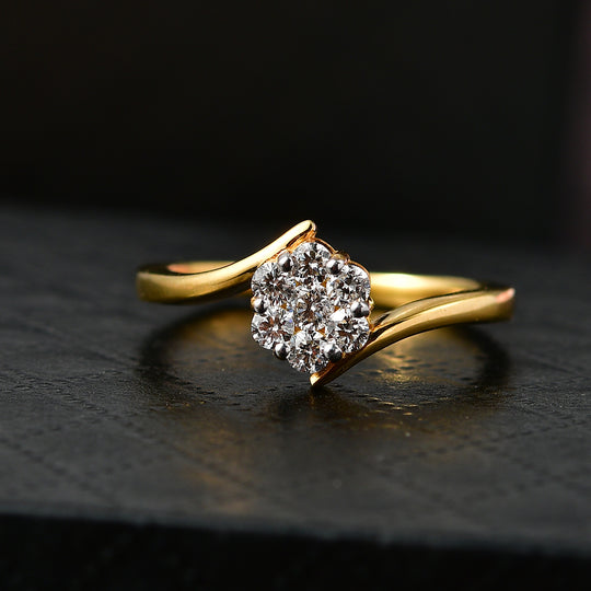 LUXURIANT DIAMOND - Lab Grown Diamant SI-GH Ring 925 Silber 750 Vergoldet (Größe 17.00) (10-15 Werktage Lieferzeit) ca. 0.25 ct