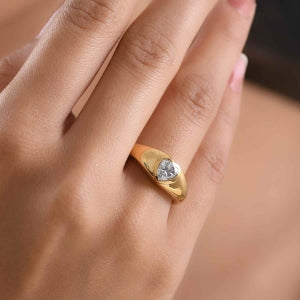 EVER TRUE Moissanit Ring Nickelfreies Messing (Größe 19.00) ca. 0,82 ct