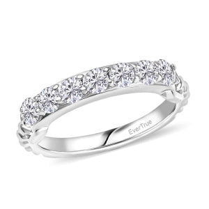 EVER TRUE Moissanit Ring Nickelfreies Messing (Größe 17.00) ca. 0,73 ct