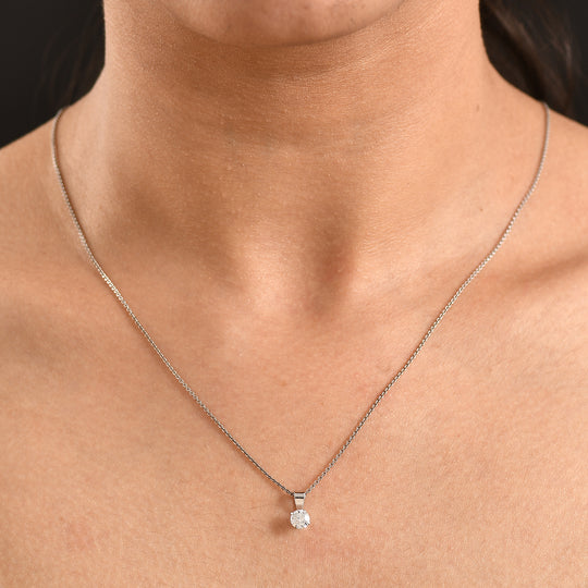 Moissanit Anhänger 925 Silber 750 Vergoldet ca. 0,48 ct.