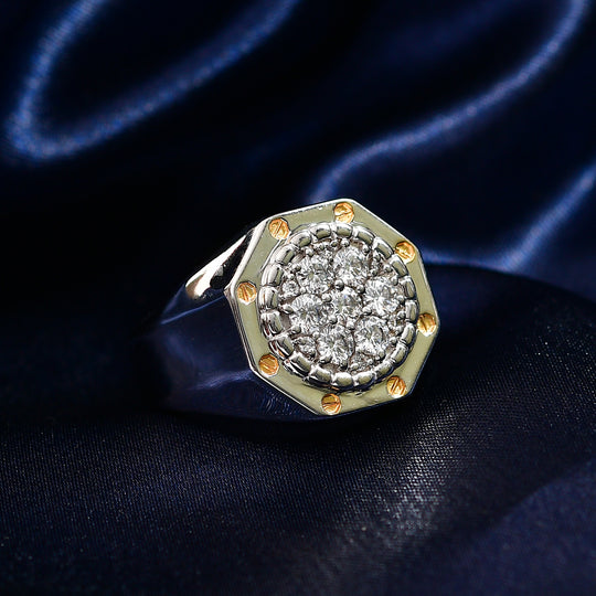 EVER TRUE Moissanit Ring Nickelfreies Messing (Größe 23.00) ca. 0,82 ct