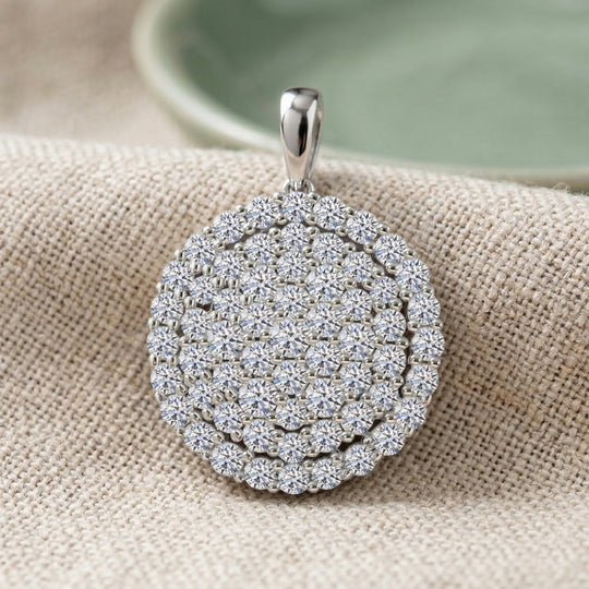 LUXURIANT DIAMOND - Lab Grown Diamant SI-GH Anhänger 925 Silber Rhodiniert ca. 3,00 ct.