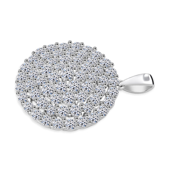 LUXURIANT DIAMOND - Lab Grown Diamant SI-GH Anhänger 925 Silber Rhodiniert ca. 3,00 ct.