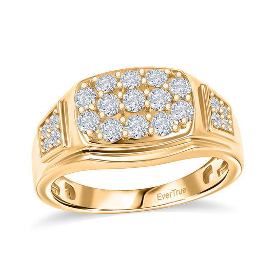 EVER TRUE Moissanit Ring Nickelfreies Messing (Größe 22.00) ca. 0,79 ct