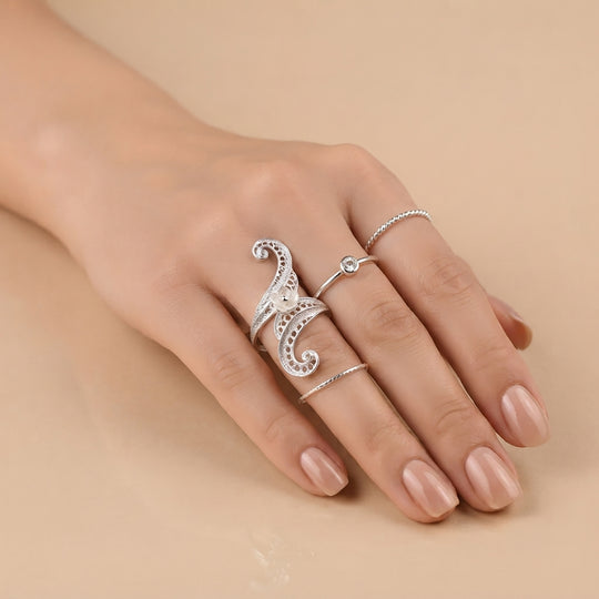925 Silber Ring (Größe 21.00) ca. 3,55g