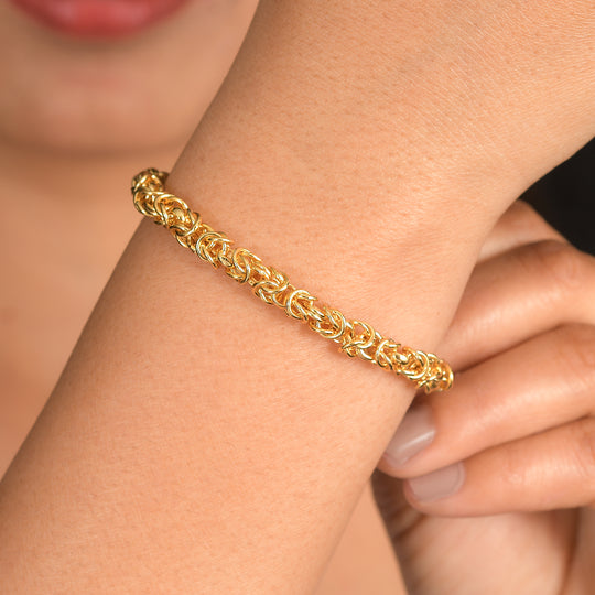 EVER TRUE Reine Bronze 750 Vergoldet Armband ca. 19 cm ca. 14,00g