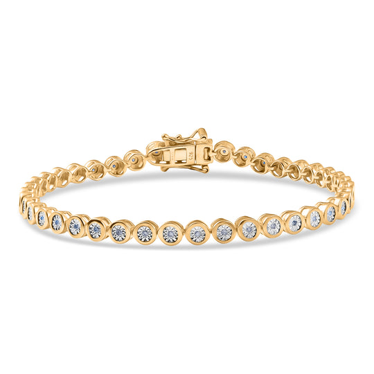 D'Joy Blauer Diamant Armband ca. 20 cm 925 Silber rhodiniert ca. 0,25 ct.