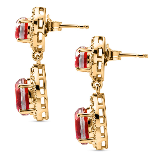 EVER TRUE Sunset Quarz Triplette Ohrringe Nickelfreies Messing ca. 6,22 ct.