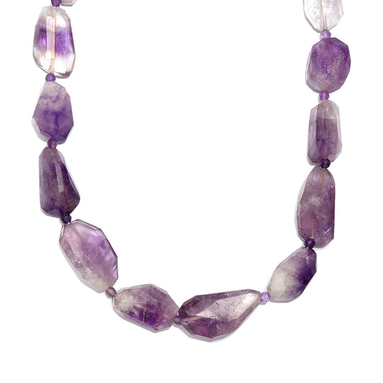 EVER TRUE Amethyst Halskette ca. 45 cm Nickelfreies Messing ca. 320.00 ct