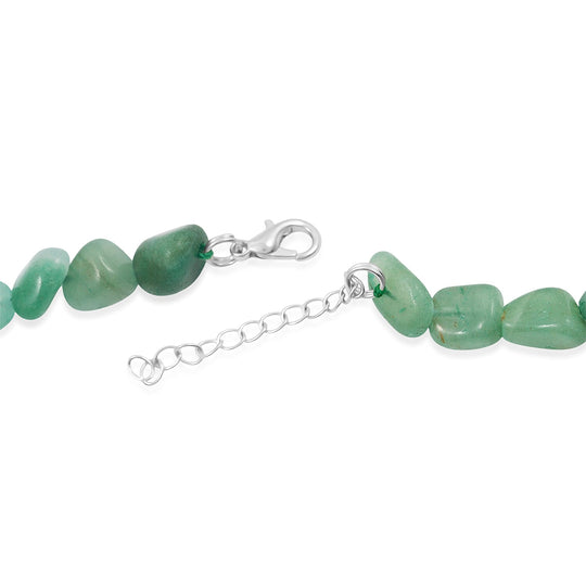 Aventurin Halskette 46 cm Reine Legierung ca. 39.00 ct