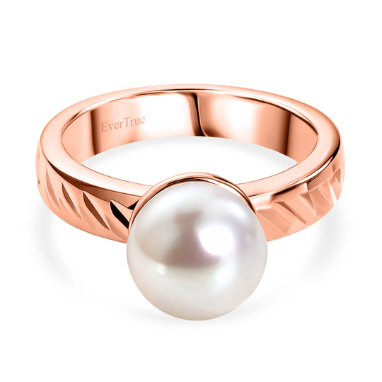 EVER TRUE Süßwasser Perle (9-9.5 mm) Ring 950 Kupfer (Größe 18.00)