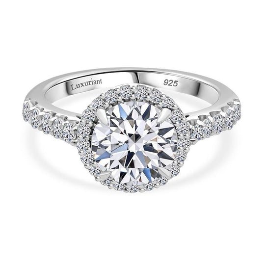 LUXURIANT DIAMOND - Lab Grown Diamant SI-GH SGL zertifiziert Ring 925 Silber rhodiniert (Größe 19.00) ca. 3.00 ct