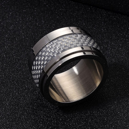 316L Edelstahl Spinning Woven Ring (Größe 18.50) ca. 13,00g