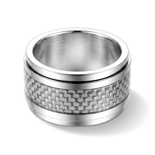 316L Edelstahl Spinning Woven Ring (Größe 19.50) (10-15 Werktage Lieferzeit) ca. 13,00g
