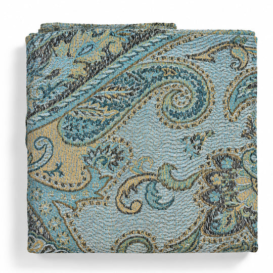 La Marey Signature Cashmere Jamavar Stole Fabric - 100% cashmere Color - Blue W - 70 cm L - 200 cm
