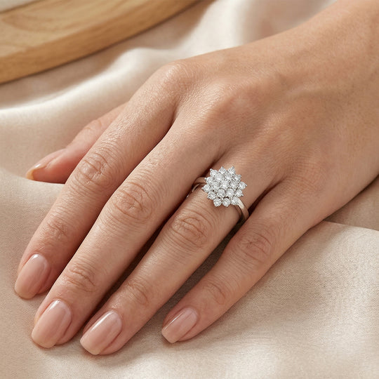 LUXORO Weißer Diamant I2 Ring 417 Gold (Größe 17.00) (10-16 Werktage Lieferzeit) ca. 1,03 ct