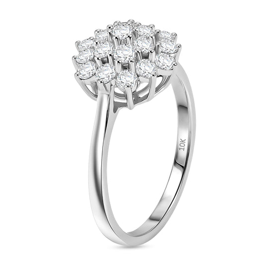 LUXORO Weißer Diamant I2 Ring 417 Gold (Größe 17.00) (10-16 Werktage Lieferzeit) ca. 1,03 ct