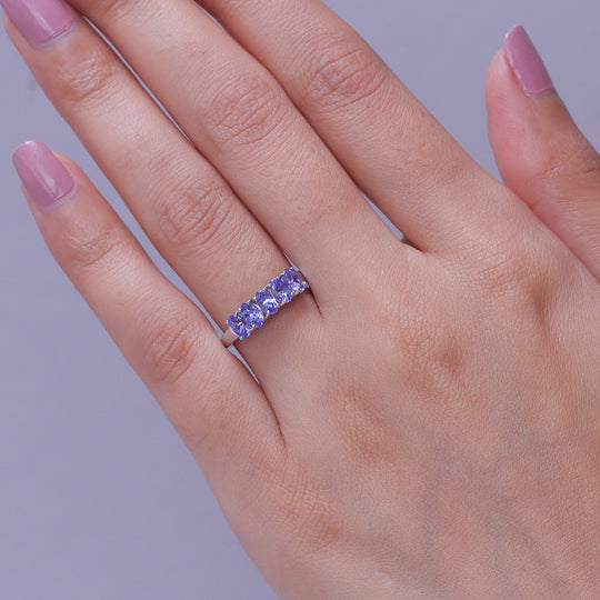 EVER TRUE Tansanit Ring Nickelfreies Messing (Größe 18.00) ca. 1,16 ct