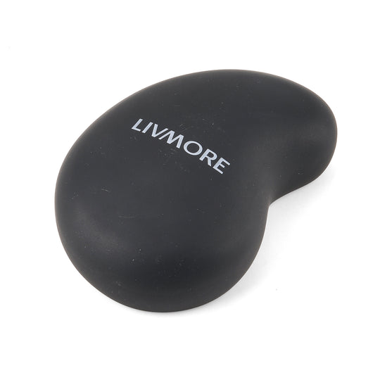 LIVMORE Nano-Kristall-Haarentferner mit Nano-Glas, Soft-Touch ABS-Gehäuse, 10x7x3,5cm, Schwarz