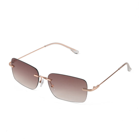 LA MAREY Rechteckige Photochromatische Sonnenbrille mit photochromen polarisierten Gläsern, UV400 Schutz, Braun