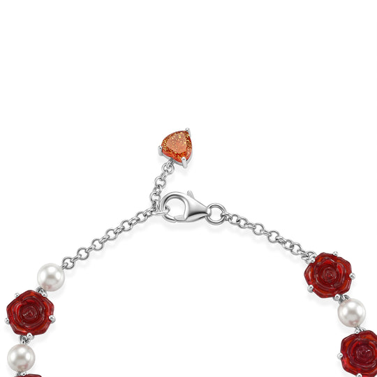 GP Whispers of Murano Kollektion - Süßwasser Perle (5mm) Armband ca. 19 cm 925 Silber Rhodiniert 21.40 ct
