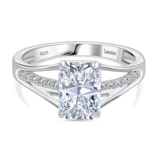 LUXURIANT DIAMOND - Lab Grown Diamant VS-EF Ring 925 Silber Rhodiniert (Größe 20.00) ca. 2.20 ct