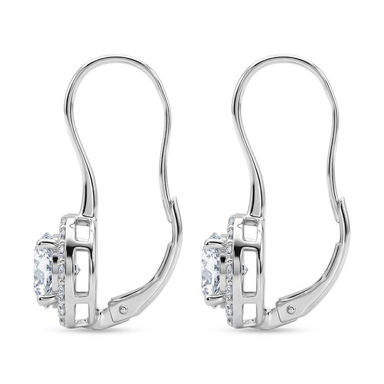 LUXURIANT DIAMOND - Lab Grown Diamant SI-GH SGL zertifiziert Ohrringe 925 Silber 750 Gelbgold vermeil ca. 3.00 ct