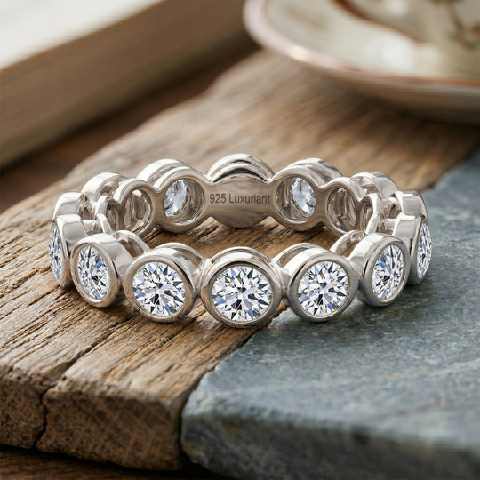 LUXURIANT DIAMOND - Lab Grown Diamant SI-GH SGL zertifiziert Ring 925 Silber Rhodiniert (Größe 20.00) ca. 3.00 ct