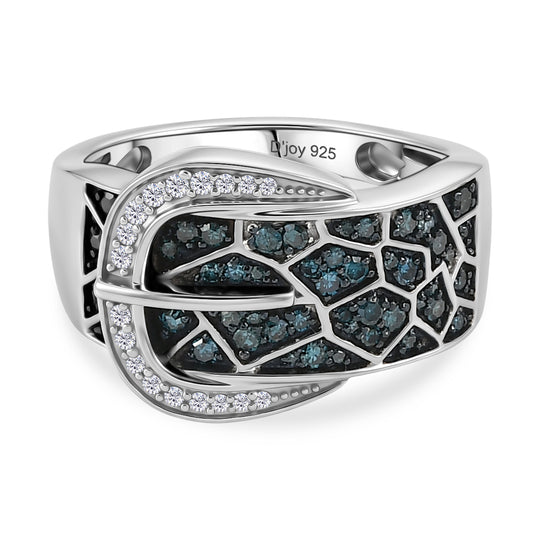 D'Joy Roter Diamant Ring 925 Silber 750 Gelbgold vermeil (Größe 19.00)